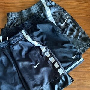 Nike Kids Black and Gray Shorts Trio